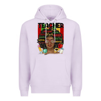 Lilac black woman teacher Premium Hoodie - MaliasSmallBusiness