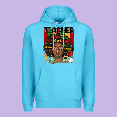Black Woman Teacher Premium Hoodie Designed By Maliassmallbusiness