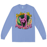 Colony Blue rockin' the mom life Long Sleeve Tee - Zillion Design Studio