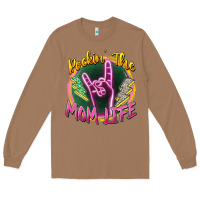 Toasted Coconut rockin' the mom life Long Sleeve Tee - Zillion Design Studio