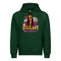Forest Green mind the business that pays you afro woman Urban Hoodie - NancyCooperArtShop