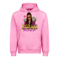 Fuchsia Pink mind the business that pays you afro woman Urban Hoodie - NancyCooperArtShop