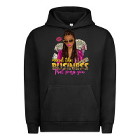Pigment Black mind the business that pays you afro woman Urban Hoodie - NancyCooperArtShop