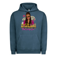 Pigment Midnight Navy mind the business that pays you afro woman Urban Hoodie - NancyCooperArtShop