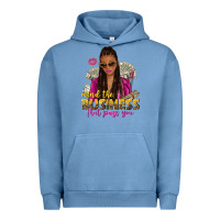 Pigment Pebble Blue mind the business that pays you afro woman Urban Hoodie - NancyCooperArtShop