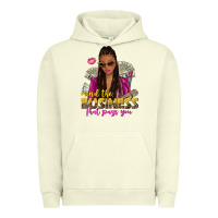 Pigment Pistachio mind the business that pays you afro woman Urban Hoodie - NancyCooperArtShop
