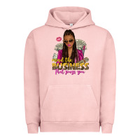 Pigment Salmon mind the business that pays you afro woman Urban Hoodie - NancyCooperArtShop