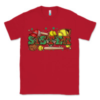 Red sister softball Classic Tee - Zillion Design Studio