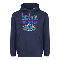 Navy preview flower stitch 4 th grade Heavyweight Hoodie - AdoDesignShop