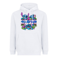 White preview flower stitch 4 th grade Heavyweight Hoodie - AdoDesignShop