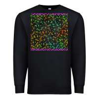 Black halloween witch symbols seamless pattern Premium Sweatshirt - BundleAndBundleShop