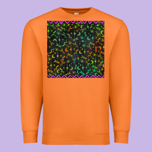 Halloween Witch Symbols Seamless Pattern Premium Sweatshirt Designed By Bundleandbundleshop