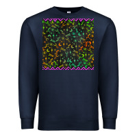 Navy halloween witch symbols seamless pattern Premium Sweatshirt - BundleAndBundleShop