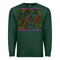 Sports Green halloween witch symbols seamless pattern Premium Sweatshirt - BundleAndBundleShop