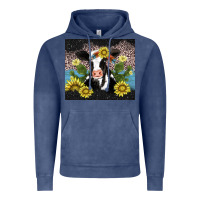 Vintage Denim cow cactus and sunflower Vintage Hoodie - AdoDesignShop