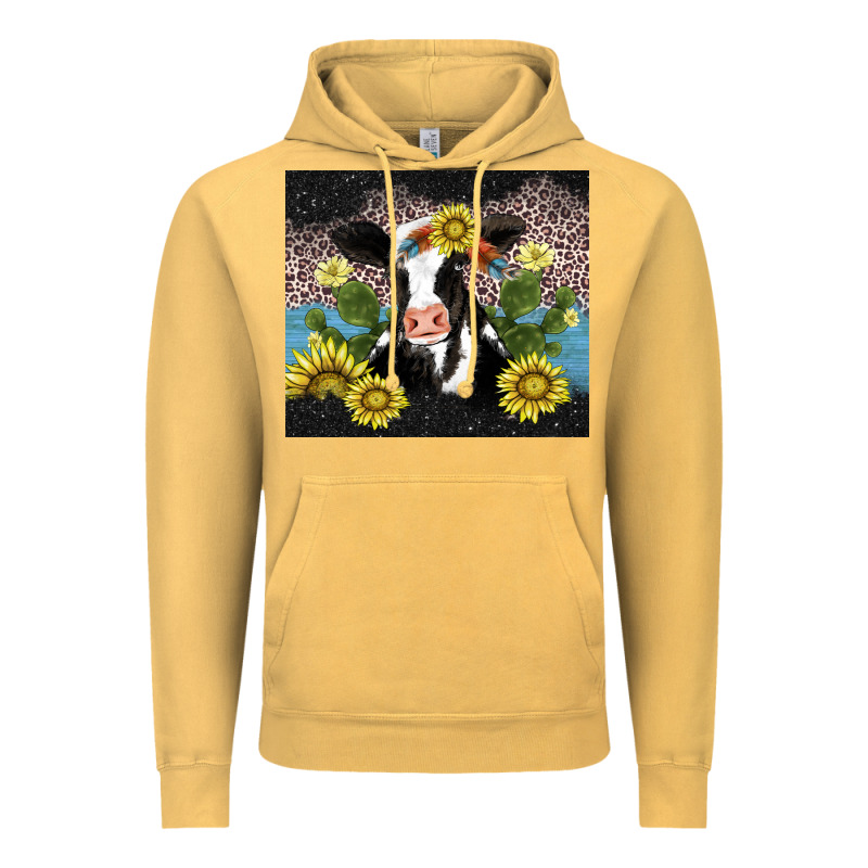 Cow Cactus And Sunflower Vintage Hoodie by AdoDesignShop | Teevron