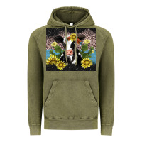 Vintage Olive cow cactus and sunflower Vintage Hoodie - AdoDesignShop