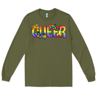 Army Green queer pride lgbtq Long Sleeve Tee - texasbilliewilder