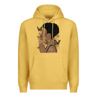 Antique Gold black woman praying Premium Hoodie - MaliasSmallBusiness