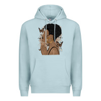 Blue Mist black woman praying Premium Hoodie - MaliasSmallBusiness