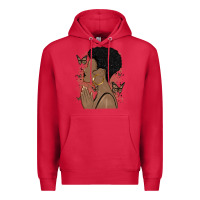 Cardinal black woman praying Premium Hoodie - MaliasSmallBusiness