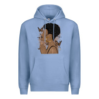 Colony Blue black woman praying Premium Hoodie - MaliasSmallBusiness