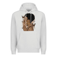 Dove Grey black woman praying Premium Hoodie - MaliasSmallBusiness