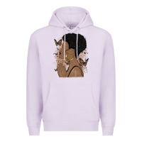 Lilac black woman praying Premium Hoodie - MaliasSmallBusiness