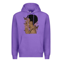 Purple black woman praying Premium Hoodie - MaliasSmallBusiness