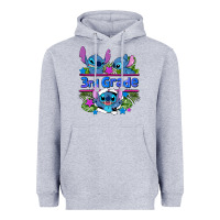 Heather Grey preview flower stitch 3rd grade Heavyweight Hoodie - AdoDesignShop