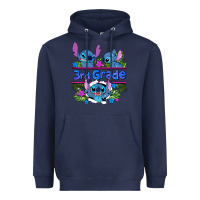 Navy preview flower stitch 3rd grade Heavyweight Hoodie - AdoDesignShop