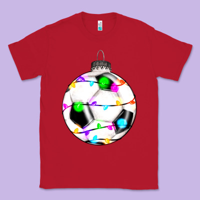 Christmas Soccer Classic Tee Designed By Ranaportraitstore