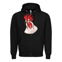Black silly chicken head Zipper Hoodie - RanaPortraitStore