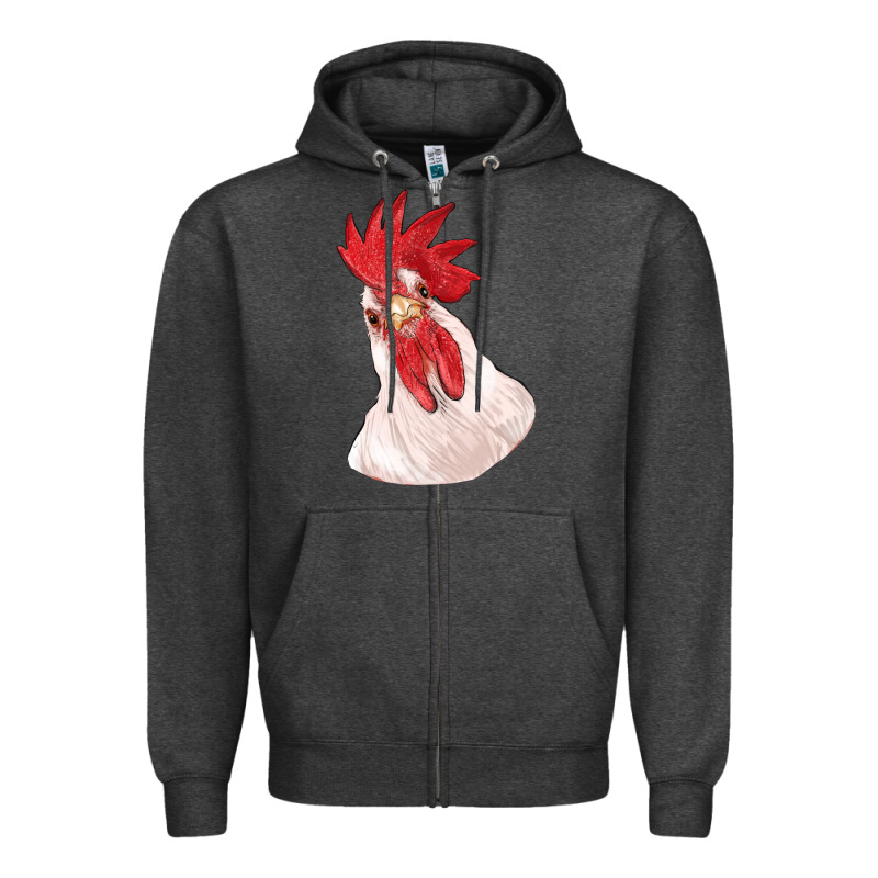 Silly Chicken Head Zipper Hoodie by RanaPortraitStore | Teevron