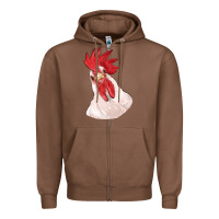 Chestnut silly chicken head Zipper Hoodie - RanaPortraitStore