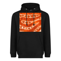 Black orange glitter heart Heavyweight Hoodie - JahusDesignShop