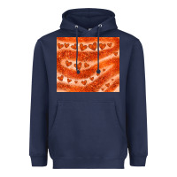 Navy orange glitter heart Heavyweight Hoodie - JahusDesignShop