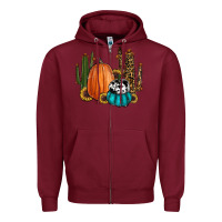 Burgundy sunflower cactus pumpkin fall Zipper Hoodie - RanaPortraitStore