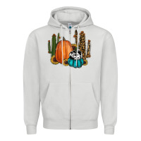 Dove Grey sunflower cactus pumpkin fall Zipper Hoodie - RanaPortraitStore
