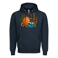 Navy sunflower cactus pumpkin fall Zipper Hoodie - RanaPortraitStore
