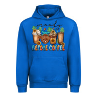 Cobalt moody before coffee Urban Hoodie - MaliasSmallBusiness