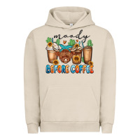 Pigment French Oak moody before coffee Urban Hoodie - MaliasSmallBusiness