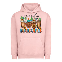 Pigment Salmon moody before coffee Urban Hoodie - MaliasSmallBusiness