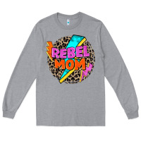 Heather Grey rebel mom Long Sleeve Tee - Zillion Design Studio