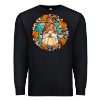 Black fall gnomes round earrings Premium Sweatshirt - Artiststas
