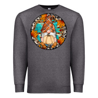 Charcoal Heather fall gnomes round earrings Premium Sweatshirt - Artiststas