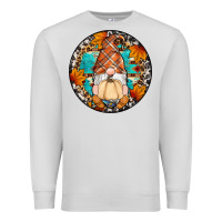 Dove Grey fall gnomes round earrings Premium Sweatshirt - Artiststas