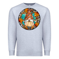 Heather Grey fall gnomes round earrings Premium Sweatshirt - Artiststas