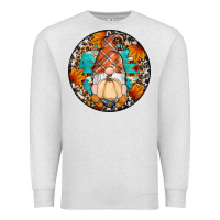 Oatmeal Heather fall gnomes round earrings Premium Sweatshirt - Artiststas