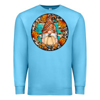 Ocean Blue fall gnomes round earrings Premium Sweatshirt - Artiststas